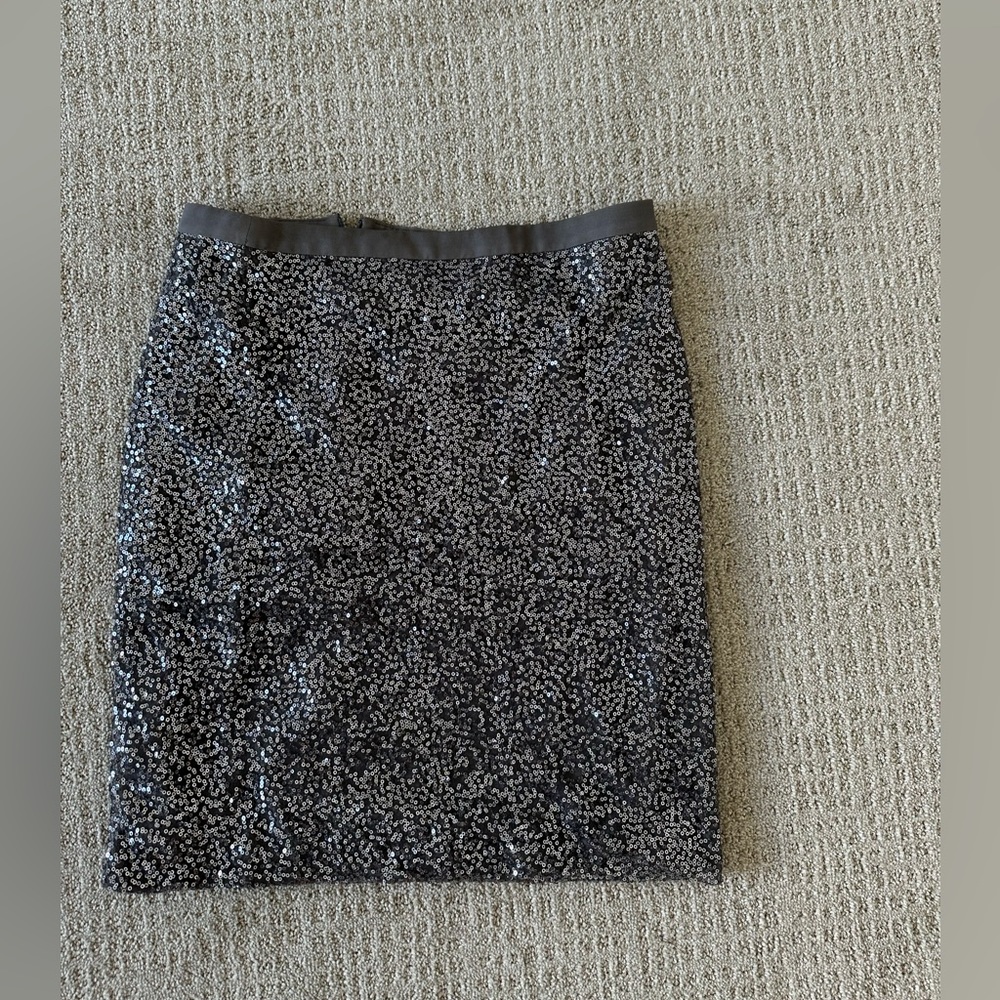 JCREW silk sequin skirt